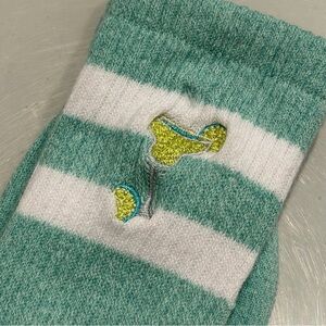 Margarita Striped Green and White Socks